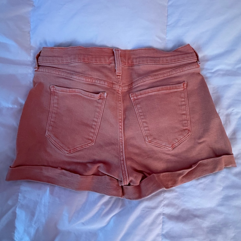 Old Navy Coral Denim Roll-Hem Shorts - Picture 2 of 4